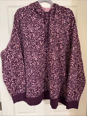tek gear purple and light pink fleece pullover hoodie